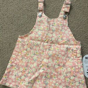 wonder nation Pink Floral Ditsy Overall Dress